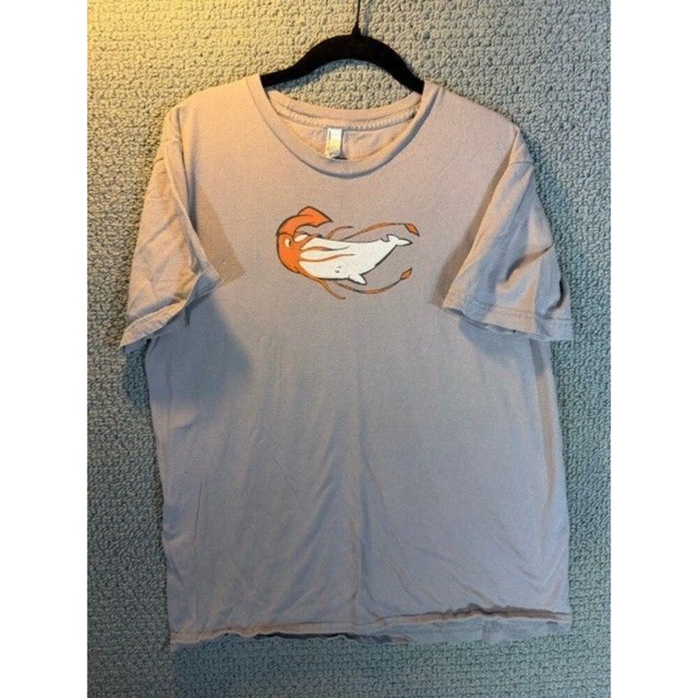 Alaska Robotics Gallery Whale v. Squid TShirt / Gray American Apparel Large